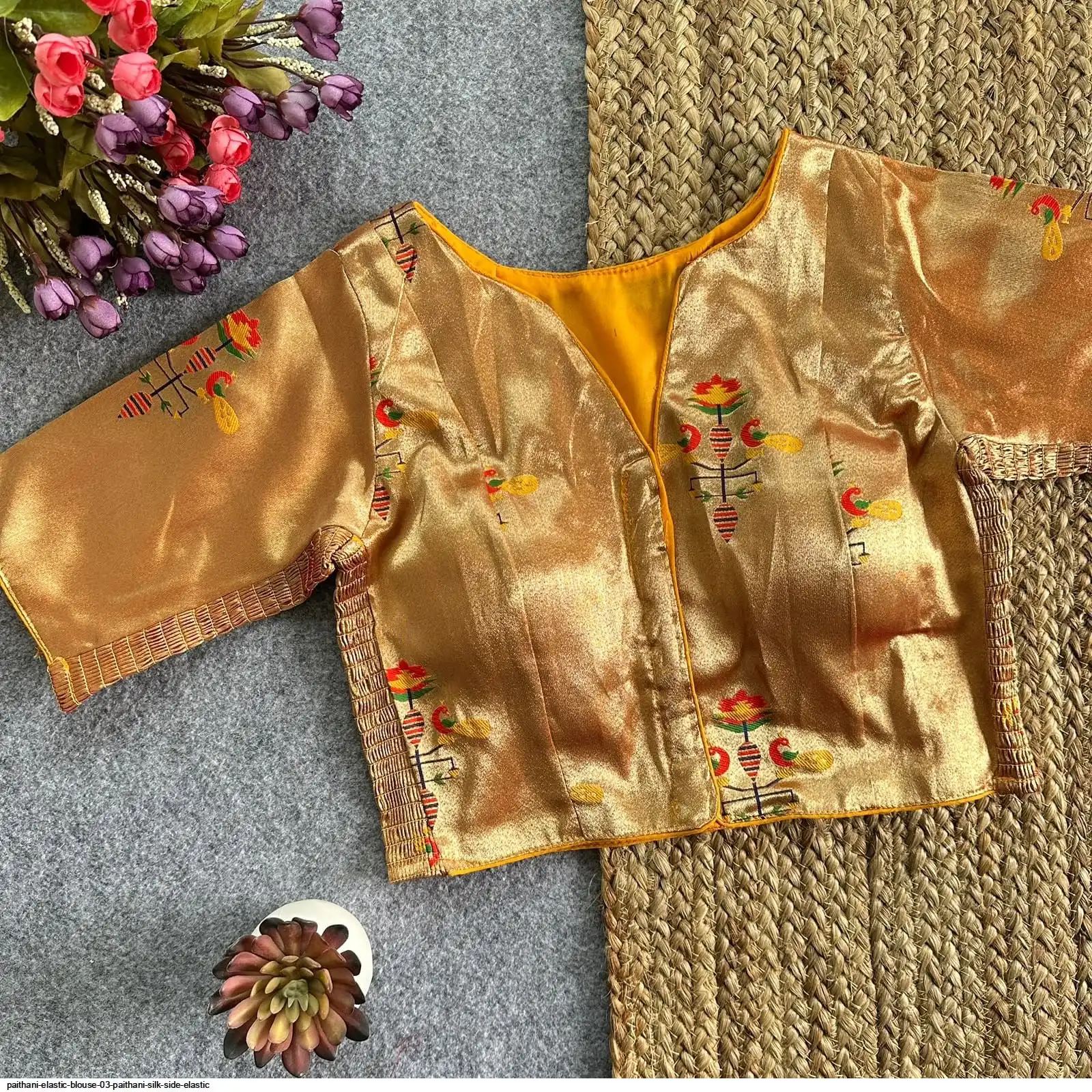 PAITHANI ELASTIC BLOUSE 03 PAITHANI SILK SIDE ELASTIC 2