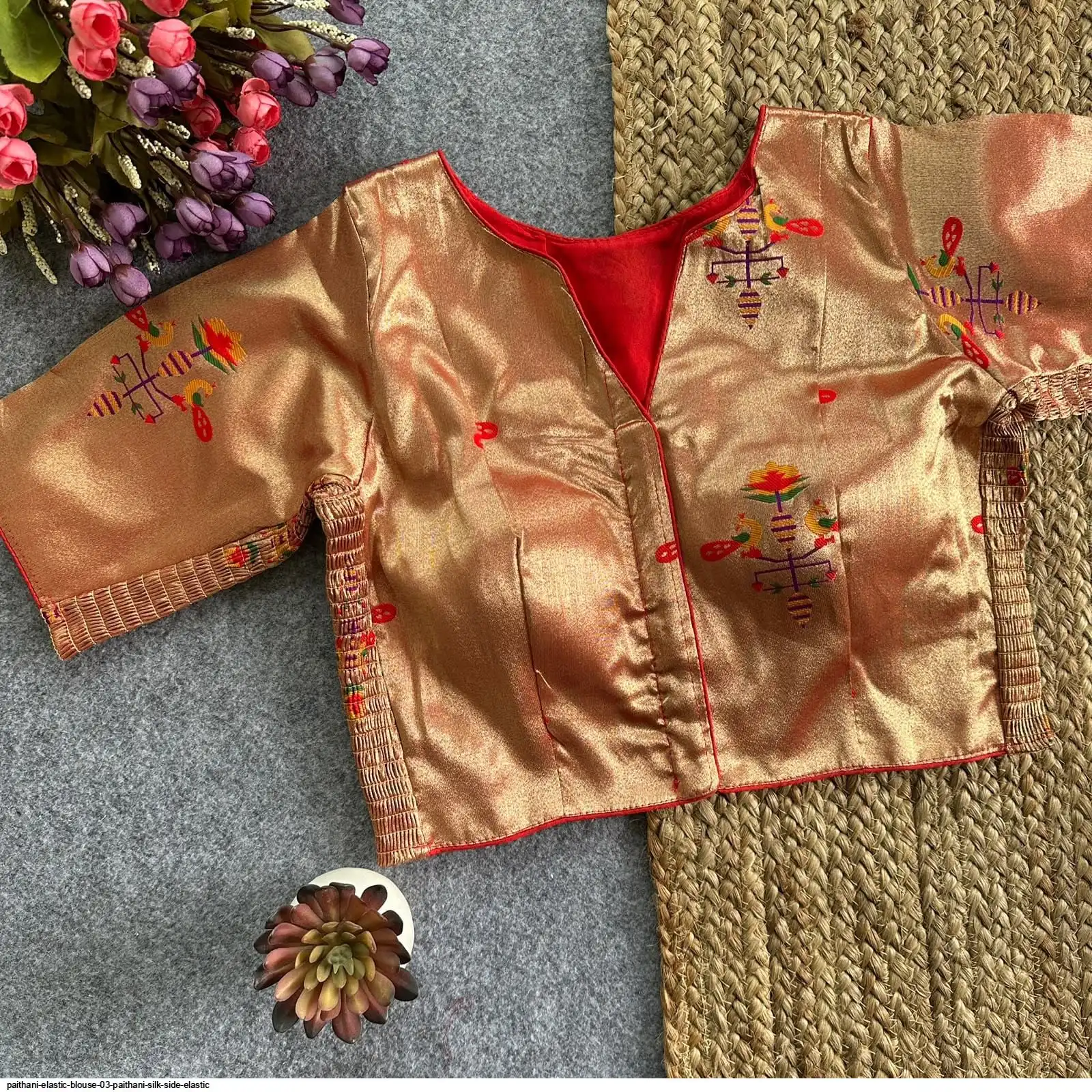 PAITHANI ELASTIC BLOUSE 03 PAITHANI SILK SIDE ELASTIC 7