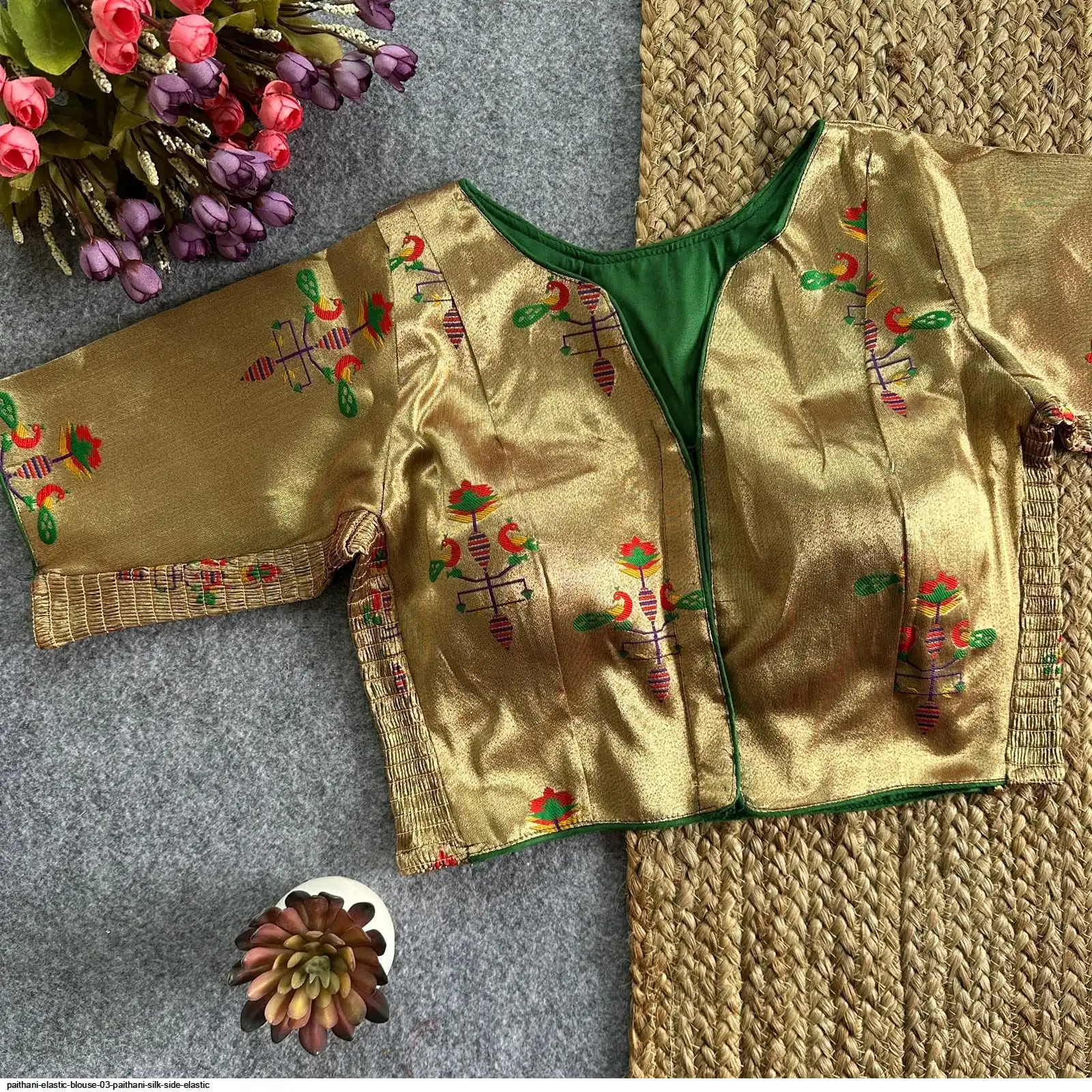 PAITHANI ELASTIC BLOUSE 03 PAITHANI SILK SIDE ELASTIC 8