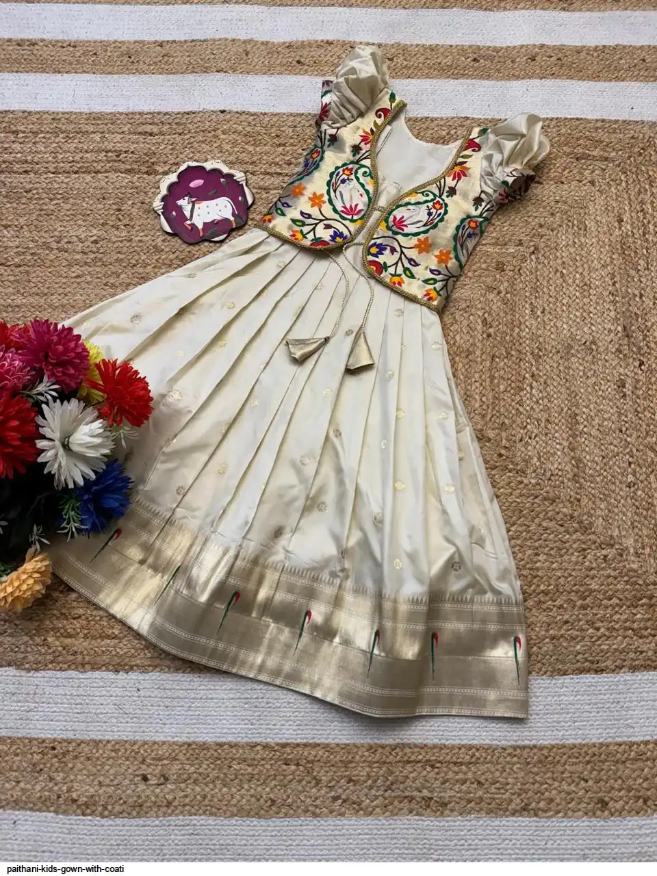 PAITHANI KIDS GOWN WITH COAT A