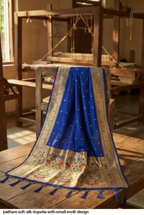 PAITHANI SOFT SILK DUPATTA WITH SMALL MOTIF DESIGN F