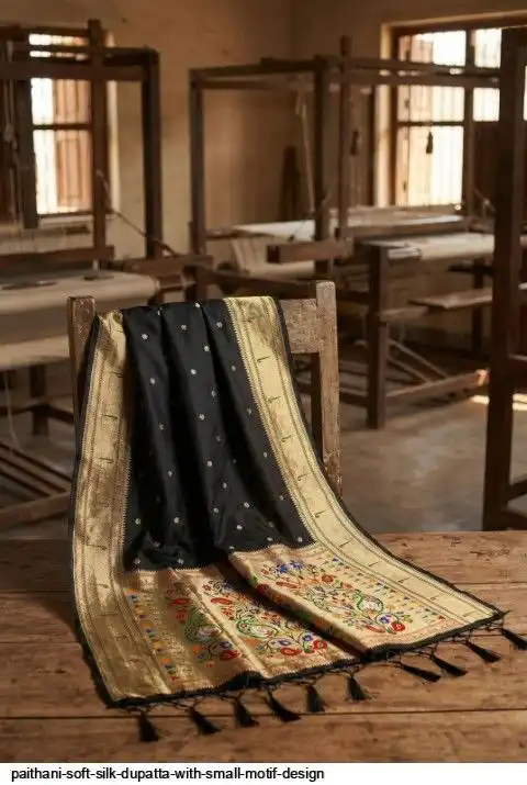 PAITHANI SOFT SILK DUPATTA WITH SMALL MOTIF DESIGN G