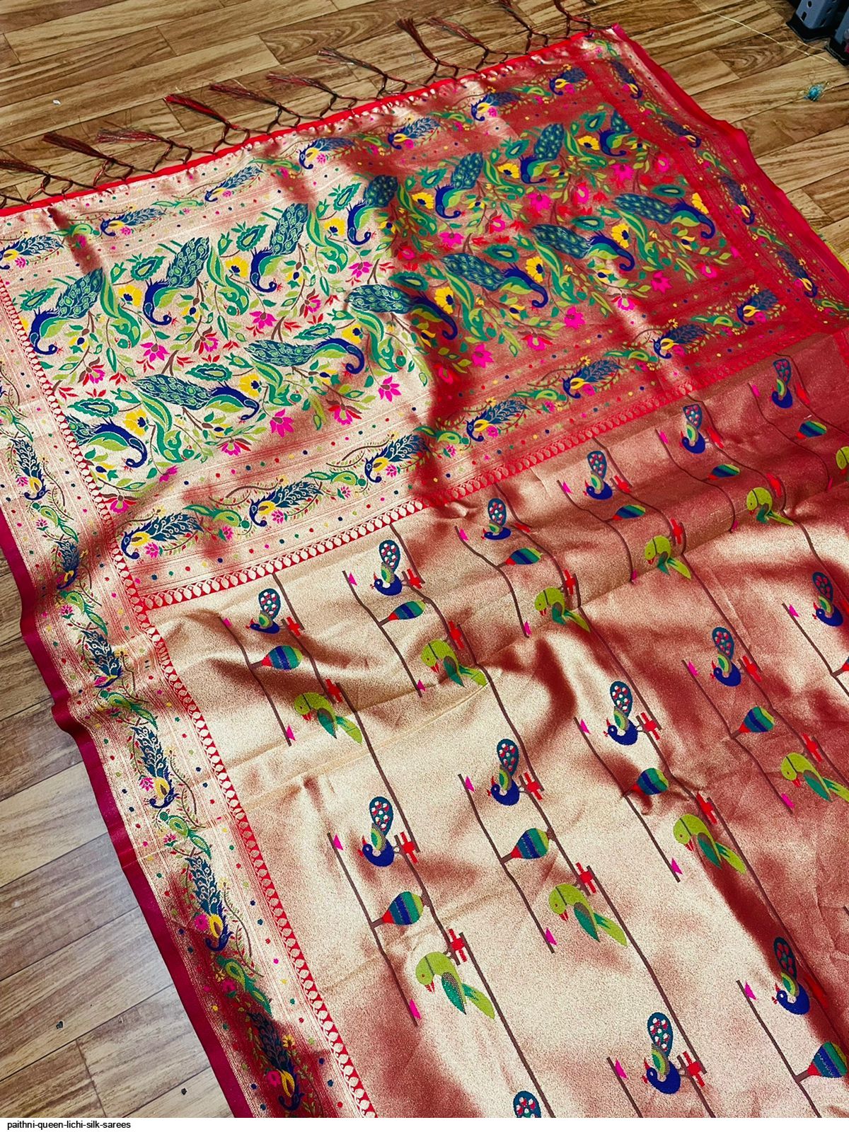 PAITHNI QUEEN LICHI SILK SAREES A