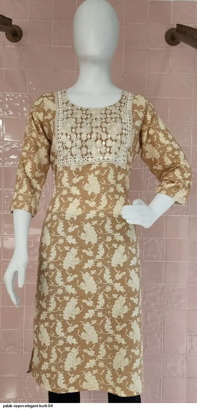 PALAK RAYON ELEGANT KURTI 04