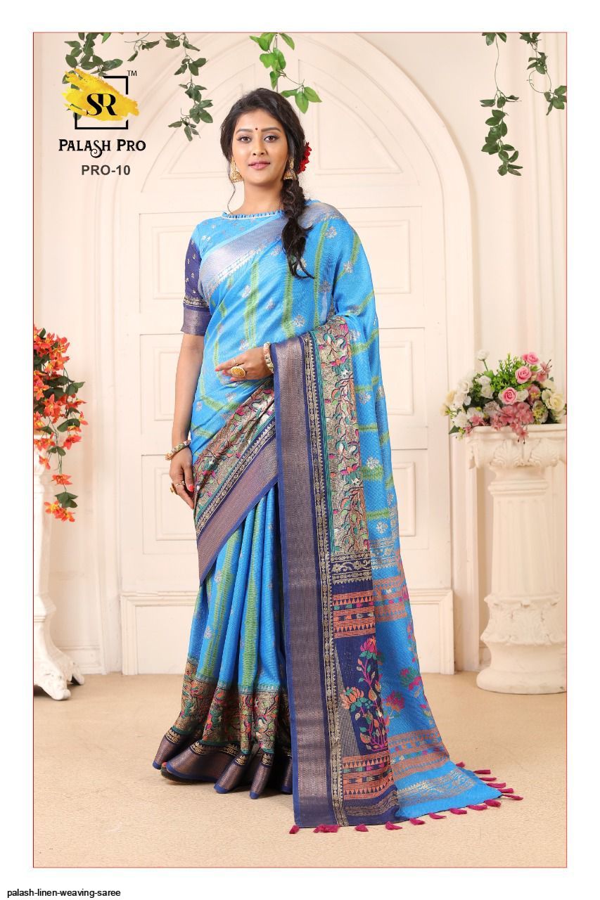 PALASH LINEN WEAVING SAREE