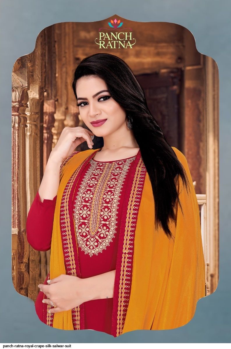 Panch Ratna ROYAL CRAPE Silk salwar suit