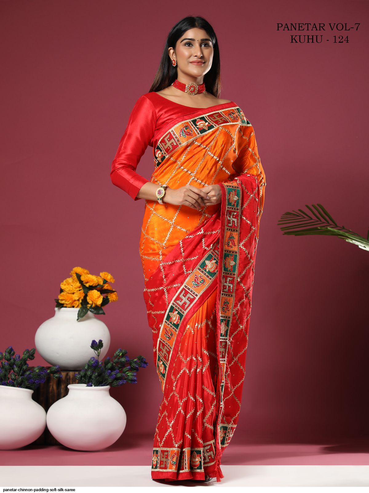 PANETAR CHINNON PADDING SOFT SILK SAREE