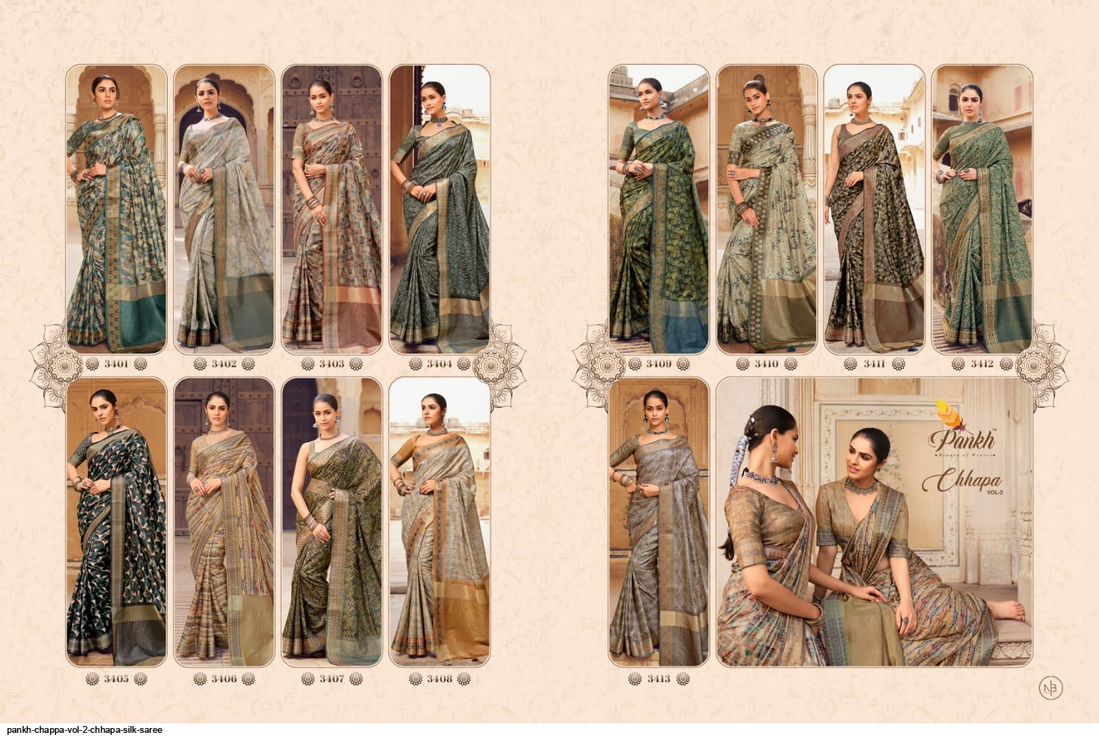 Pankh Presents Chhapa Vol-2 Designer Party Wear Sarees Collection main image 0