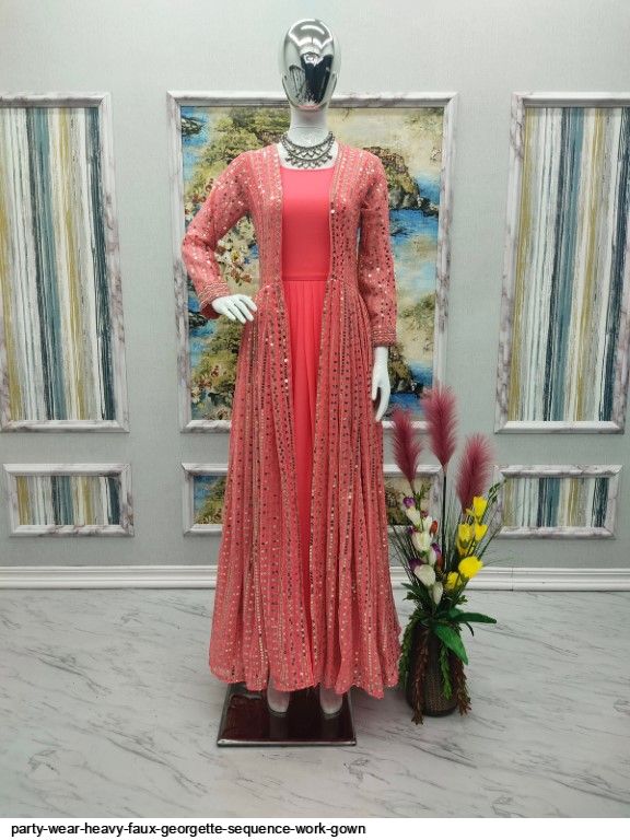 sequence work gown