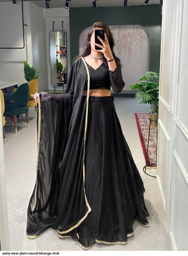 Buy Women's Western Clothing Rangoli Silk Lehenga Work Plain With Lace  Border Lehenga Choli Latest Designers Beautiful Choli Online in India - Etsy