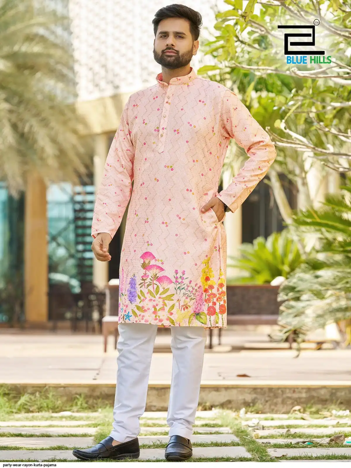 PARTY WEAR RAYON KURTA PAJAMA B