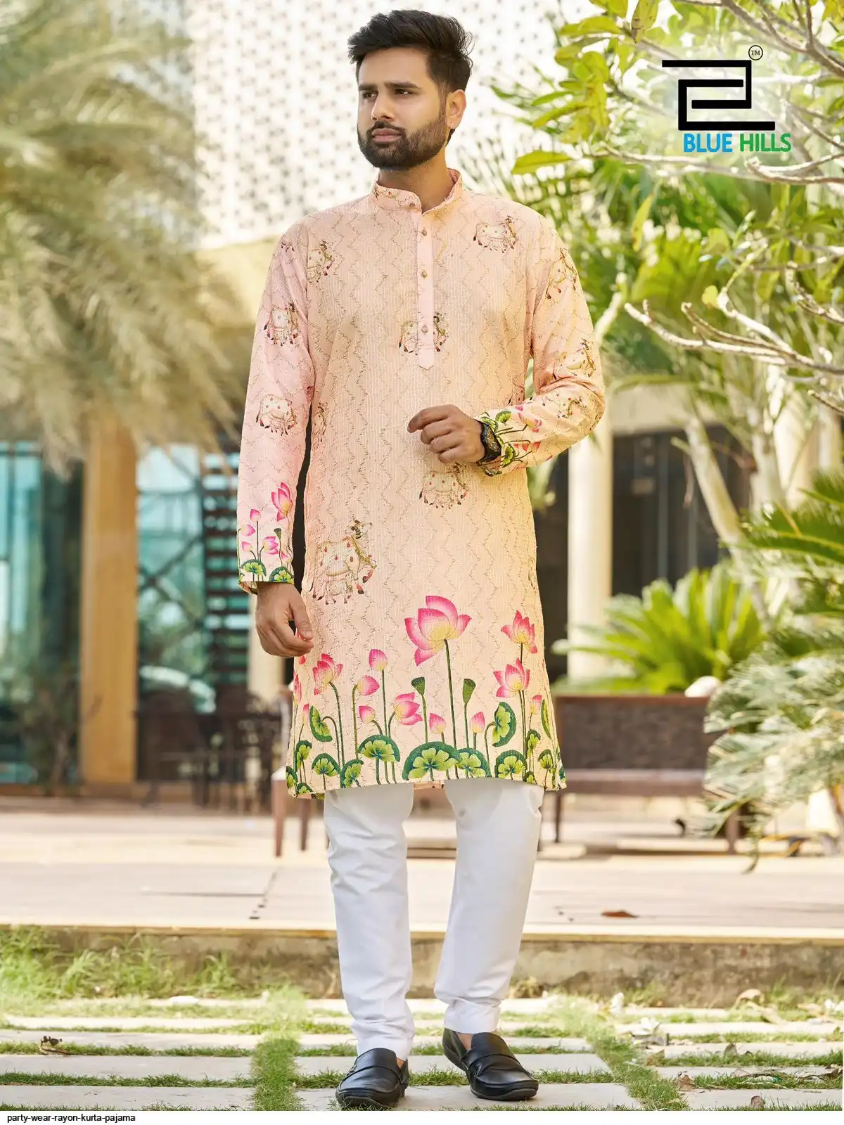 PARTY WEAR RAYON KURTA PAJAMA A