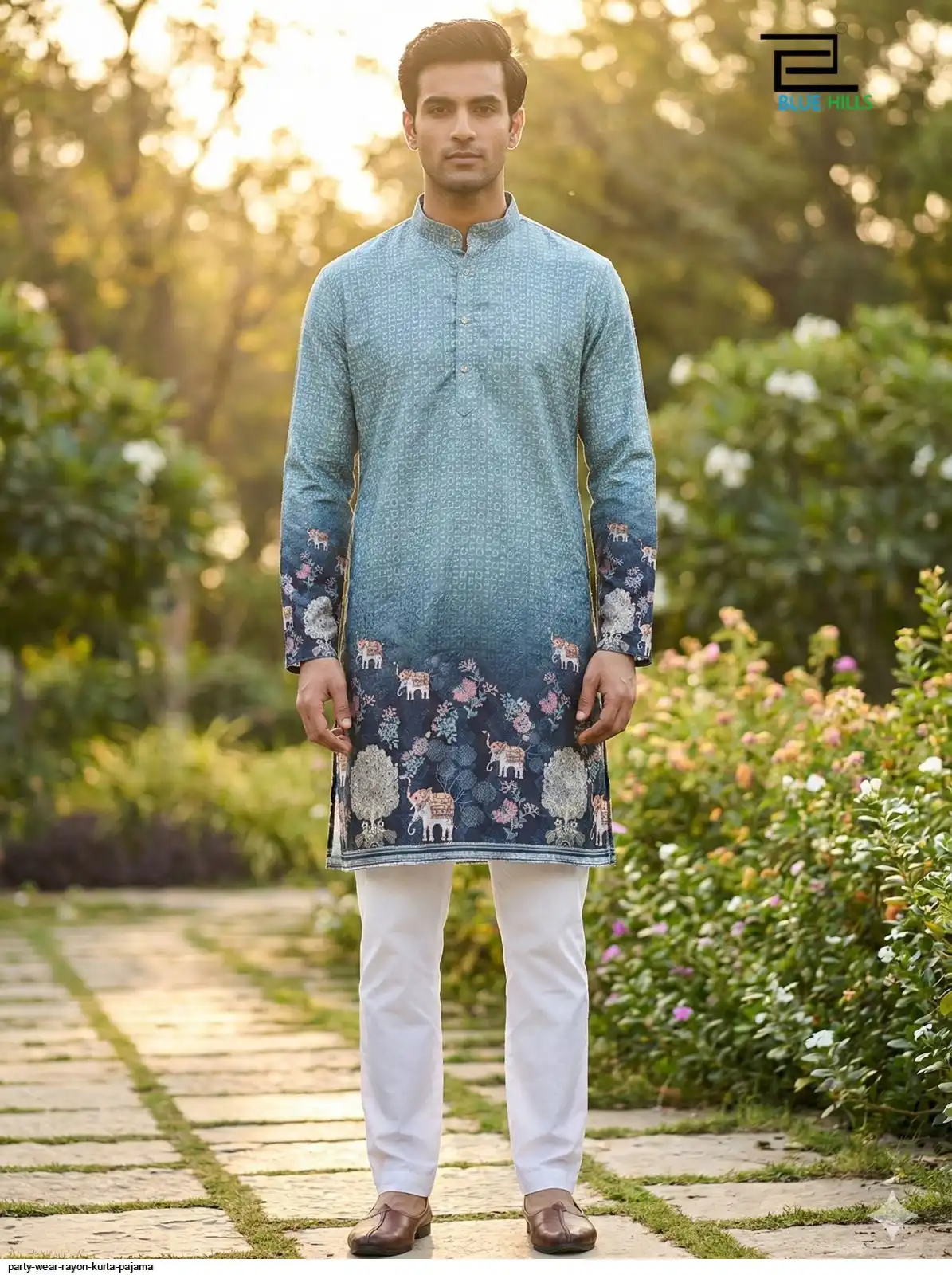 PARTY WEAR RAYON KURTA PAJAMA G