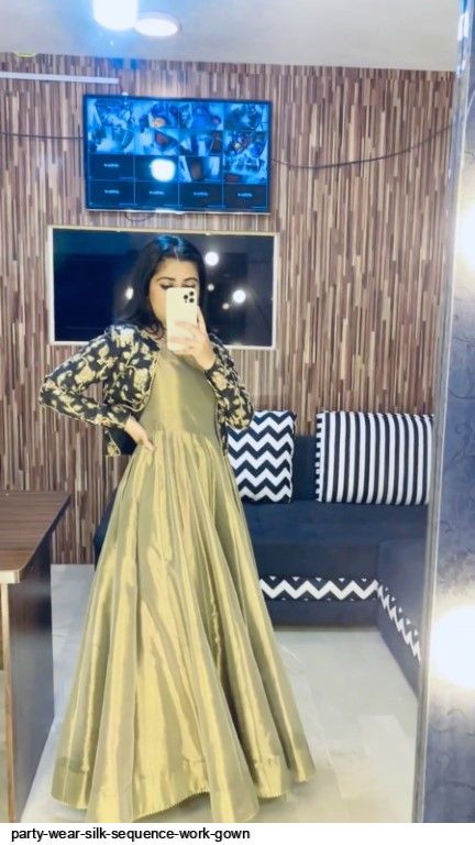 gown with sequence work