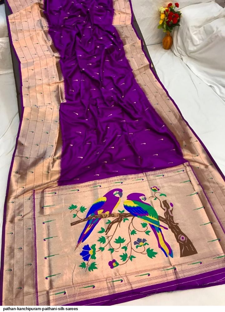 Semi Paithani Silk Saree (adi78484)