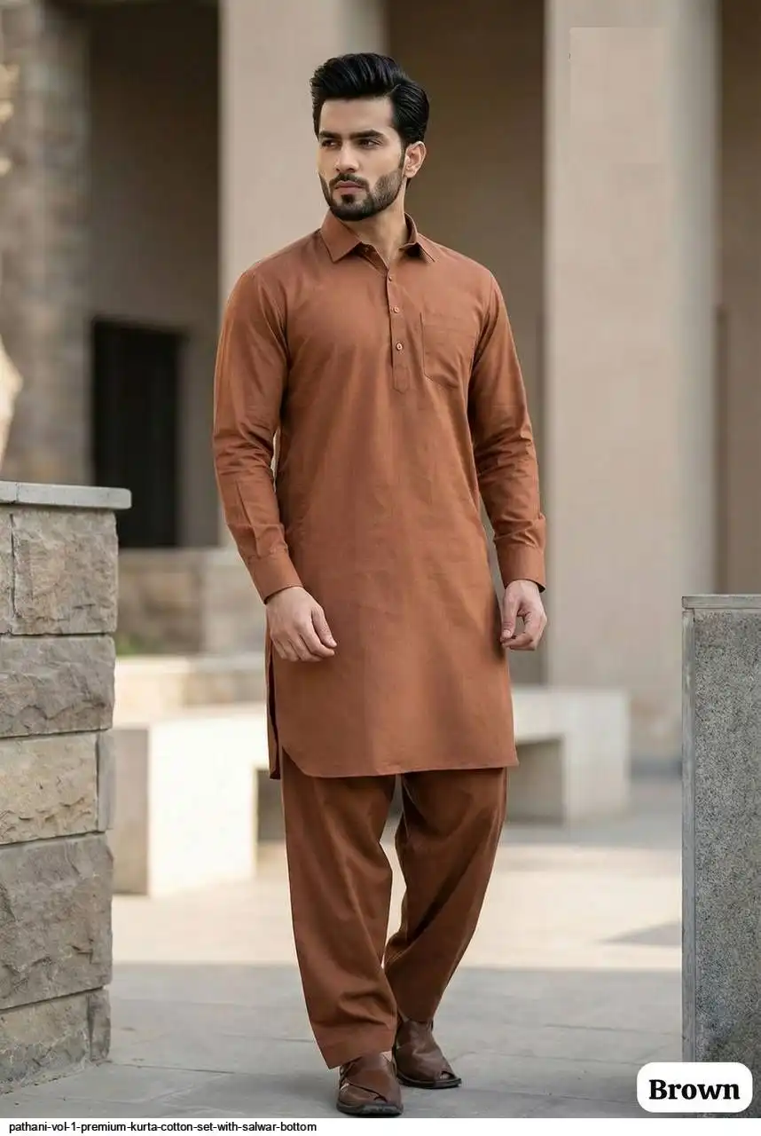 PATHANI VOL 1 PREMIUM KURTA COTTON SET WITH SALWAR BOTTOM A