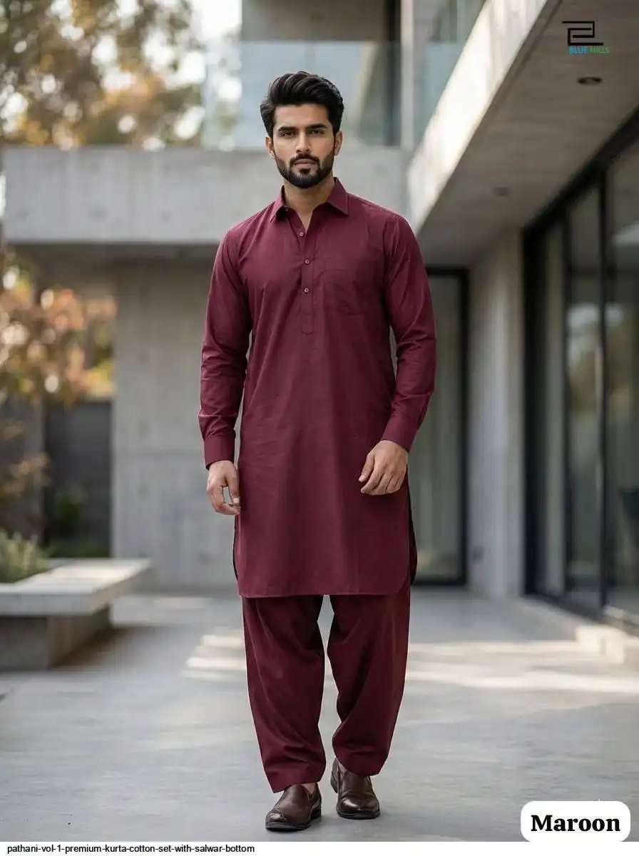 PATHANI VOL 1 PREMIUM KURTA COTTON SET WITH SALWAR BOTTOM H