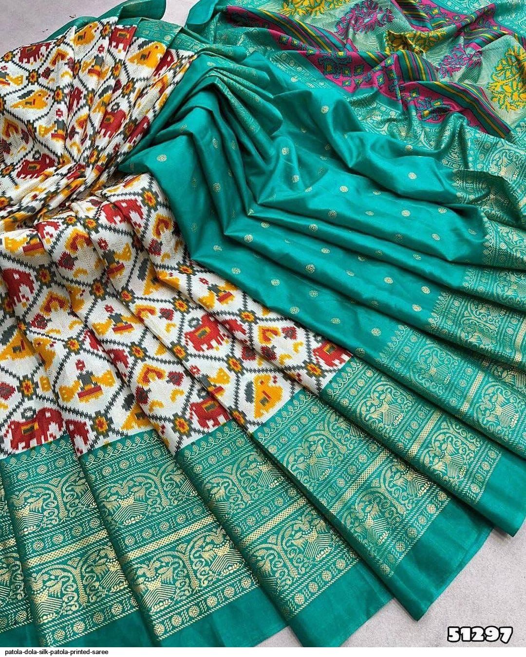 Mustard Soft Dola Silk Paithani Patola Saree SBS5 main image 1