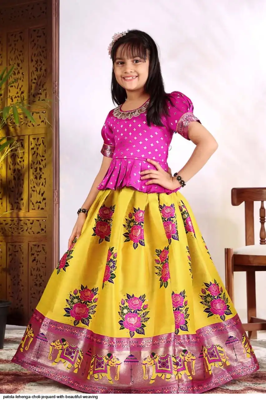 PATOLA LEHENGA CHOLI JEQUARD WITH BEAUTIFUL WEAVING 8