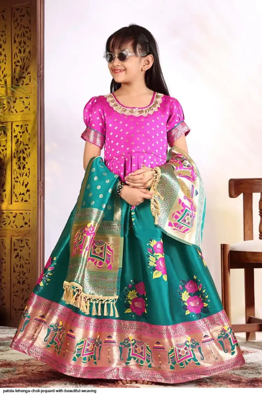 PATOLA LEHENGA CHOLI JEQUARD WITH BEAUTIFUL WEAVING 7