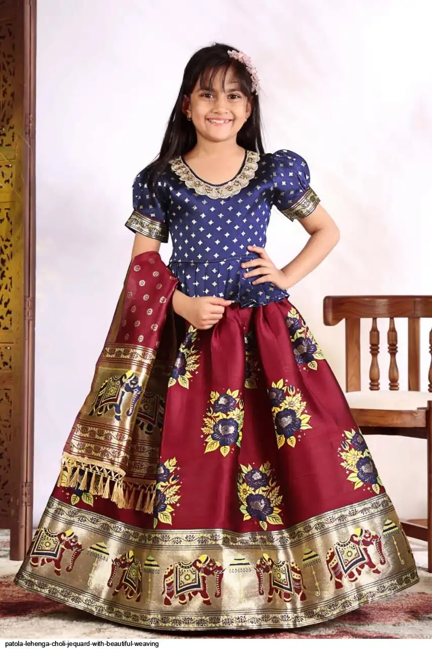 PATOLA LEHENGA CHOLI JEQUARD WITH BEAUTIFUL WEAVING 5