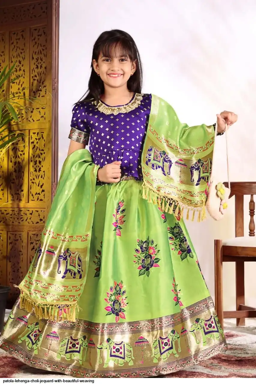PATOLA LEHENGA CHOLI JEQUARD WITH BEAUTIFUL WEAVING 3