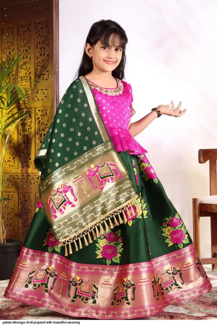 PATOLA LEHENGA CHOLI JEQUARD WITH BEAUTIFUL WEAVING 2