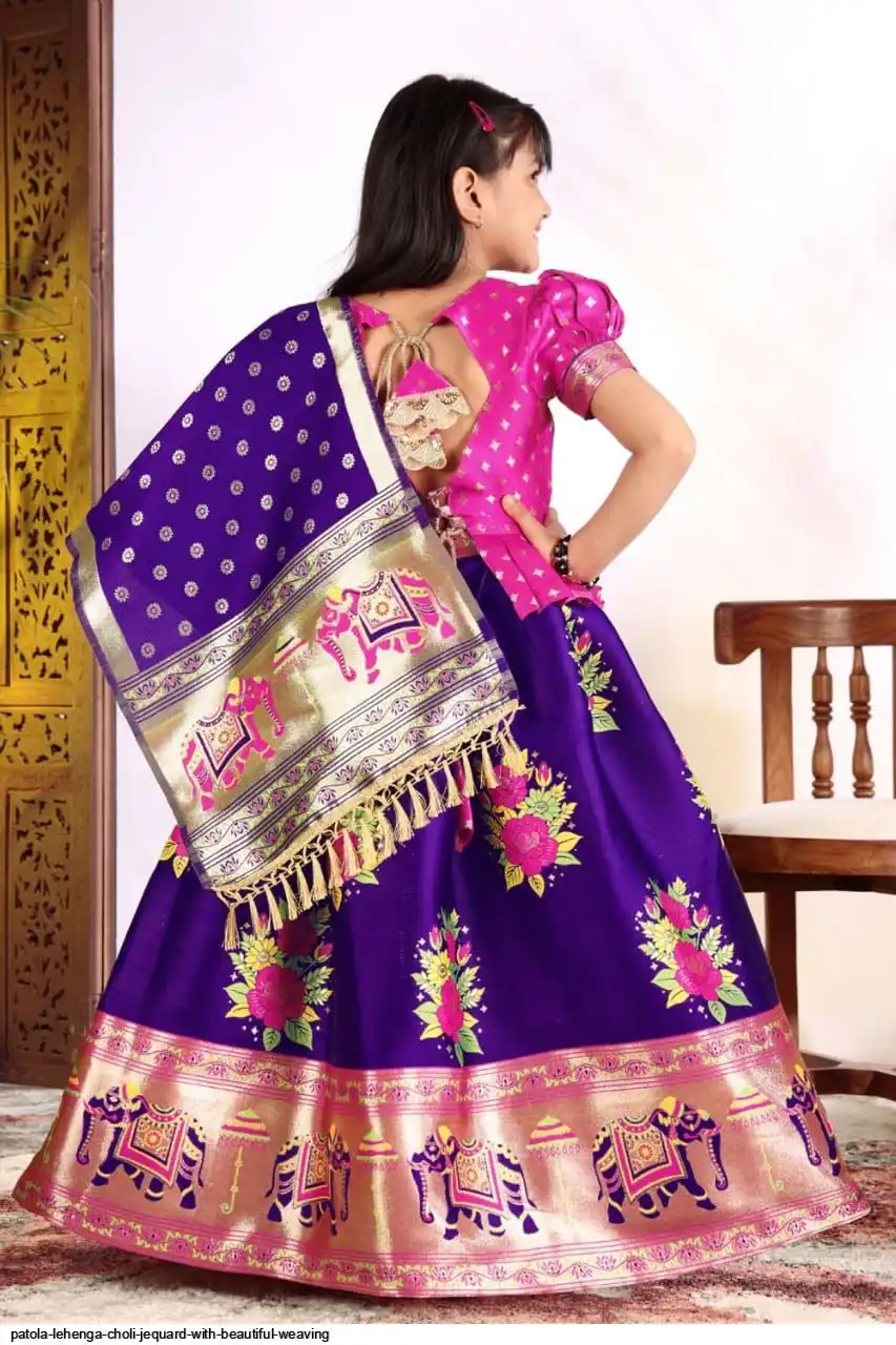 PATOLA LEHENGA CHOLI JEQUARD WITH BEAUTIFUL WEAVING 1