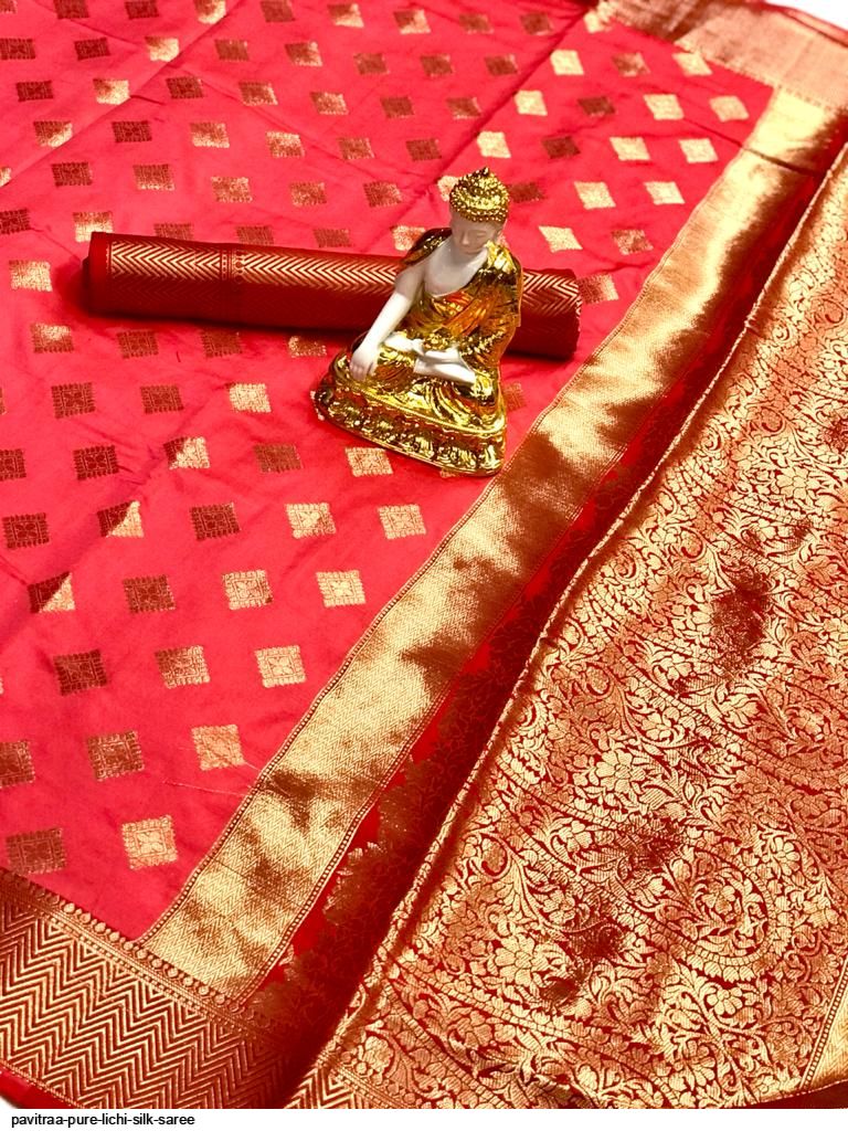 PAVITRAA PURE LICHI SILK SAREE A