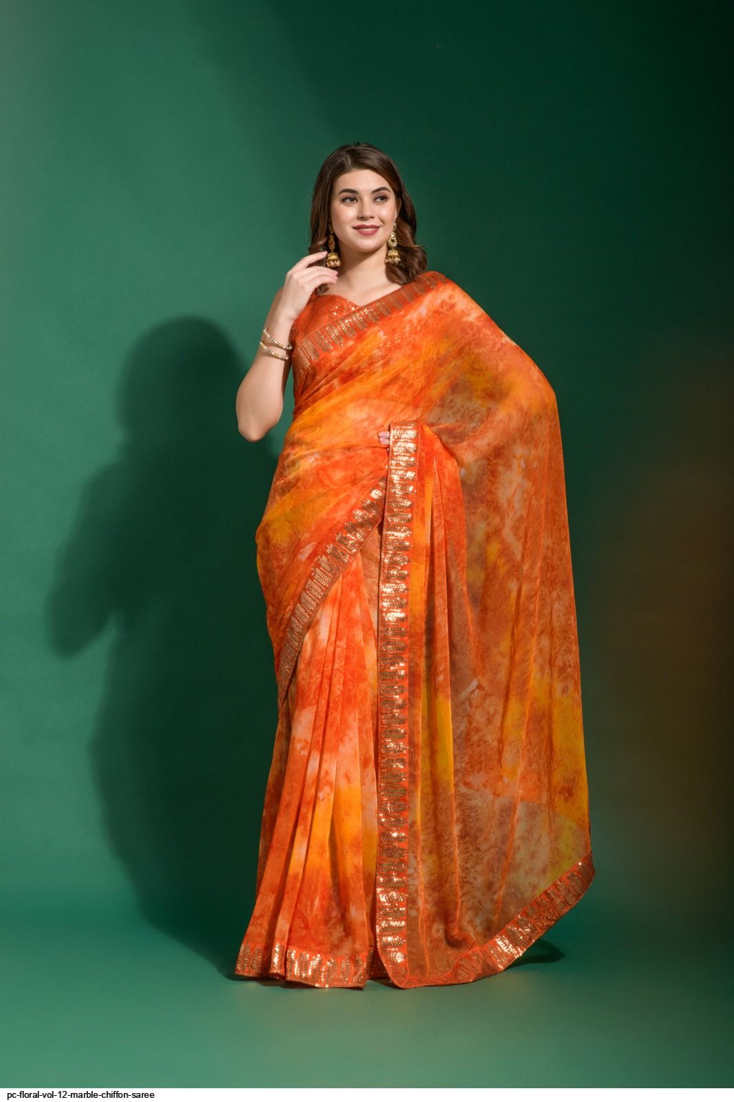 Buy Marble Chiffon Saree for Women Online from India's Luxury Designers 2024