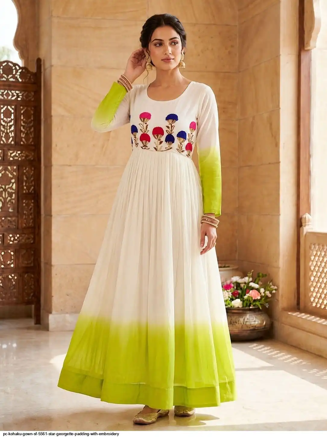 PC KOHAKU GOWN SF 5561 STAR GEORGETTE PADDING WITH EMBROIDERY 3