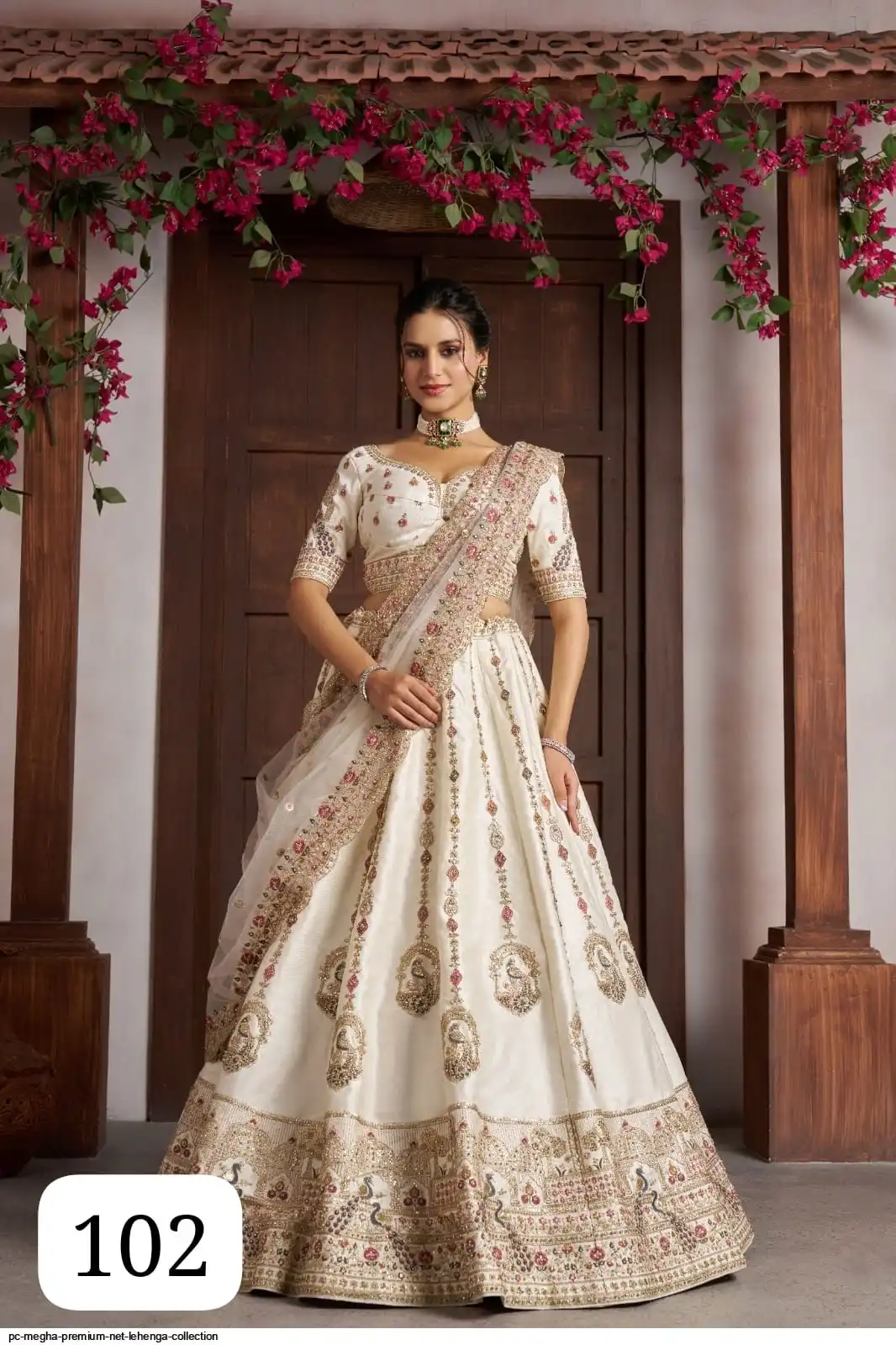 PC MEGHA PREMIUM NET LEHENGA COLLECTION 102