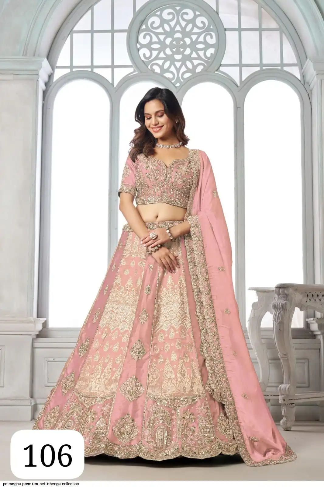 PC MEGHA PREMIUM NET LEHENGA COLLECTION 106
