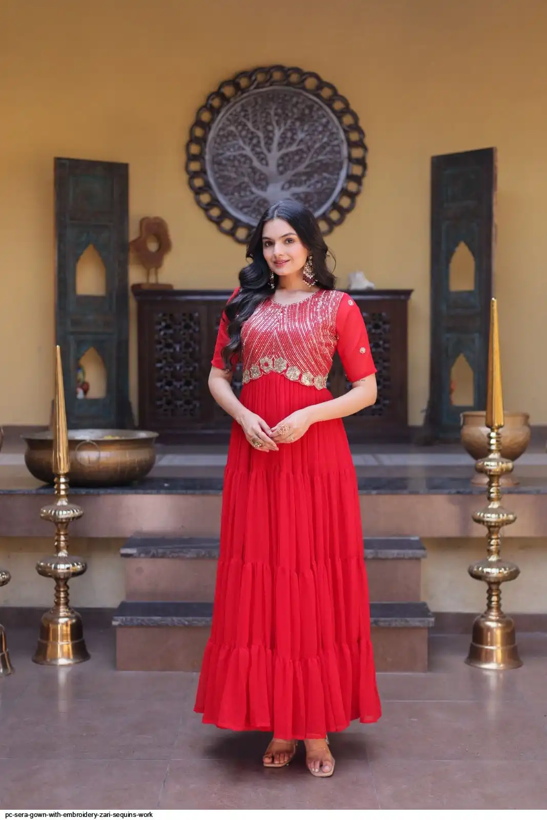 PC SERA GOWN WITH EMBROIDERY ZARI SEQUINS WORK 1