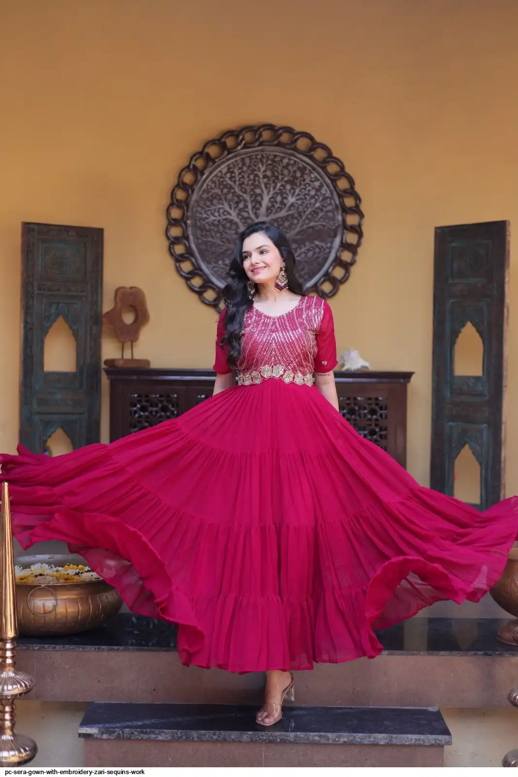PC SERA GOWN WITH EMBROIDERY ZARI SEQUINS WORK 2