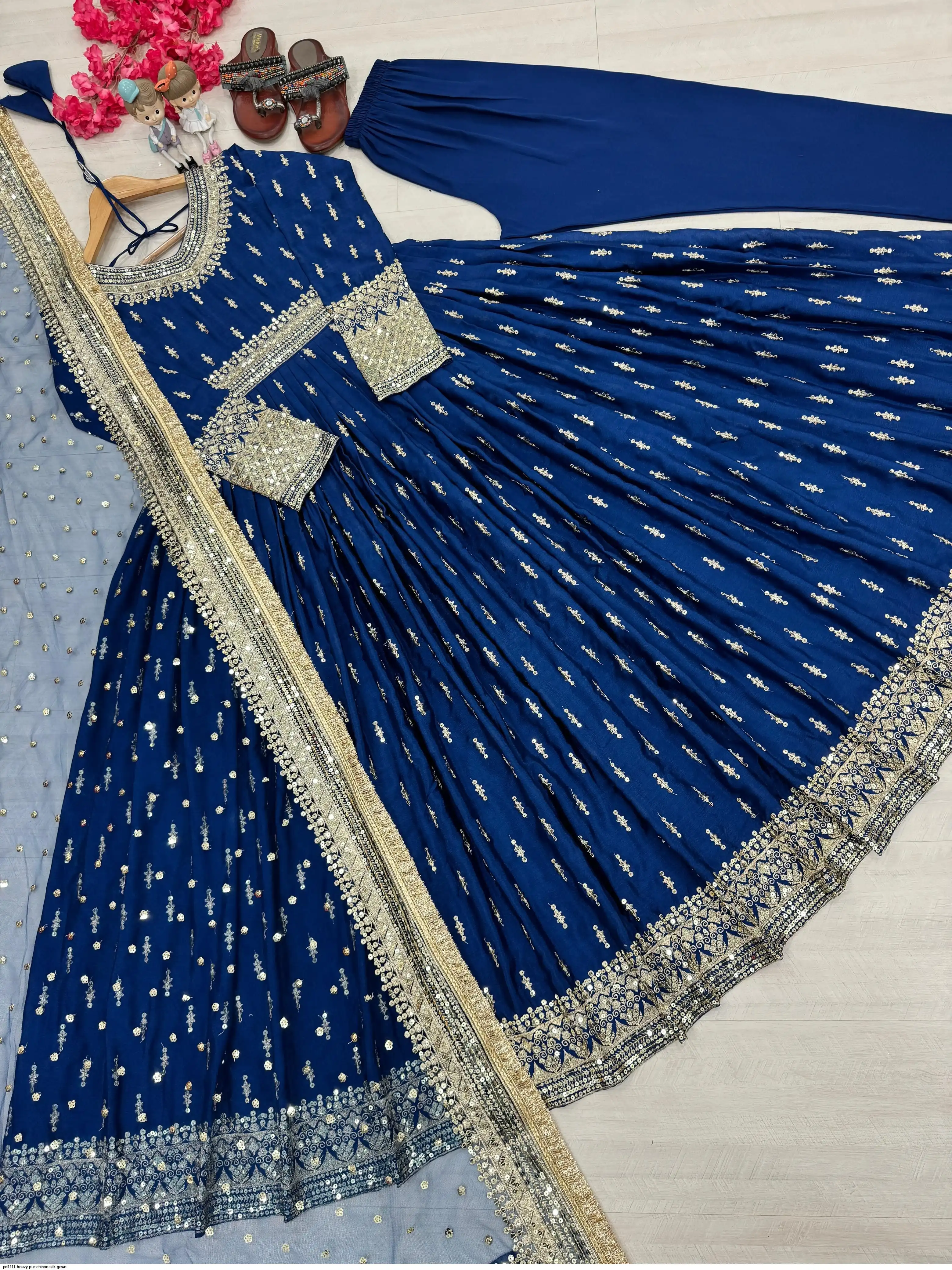 PD1111 HEAVY PUR CHINON SILK GOWN 2