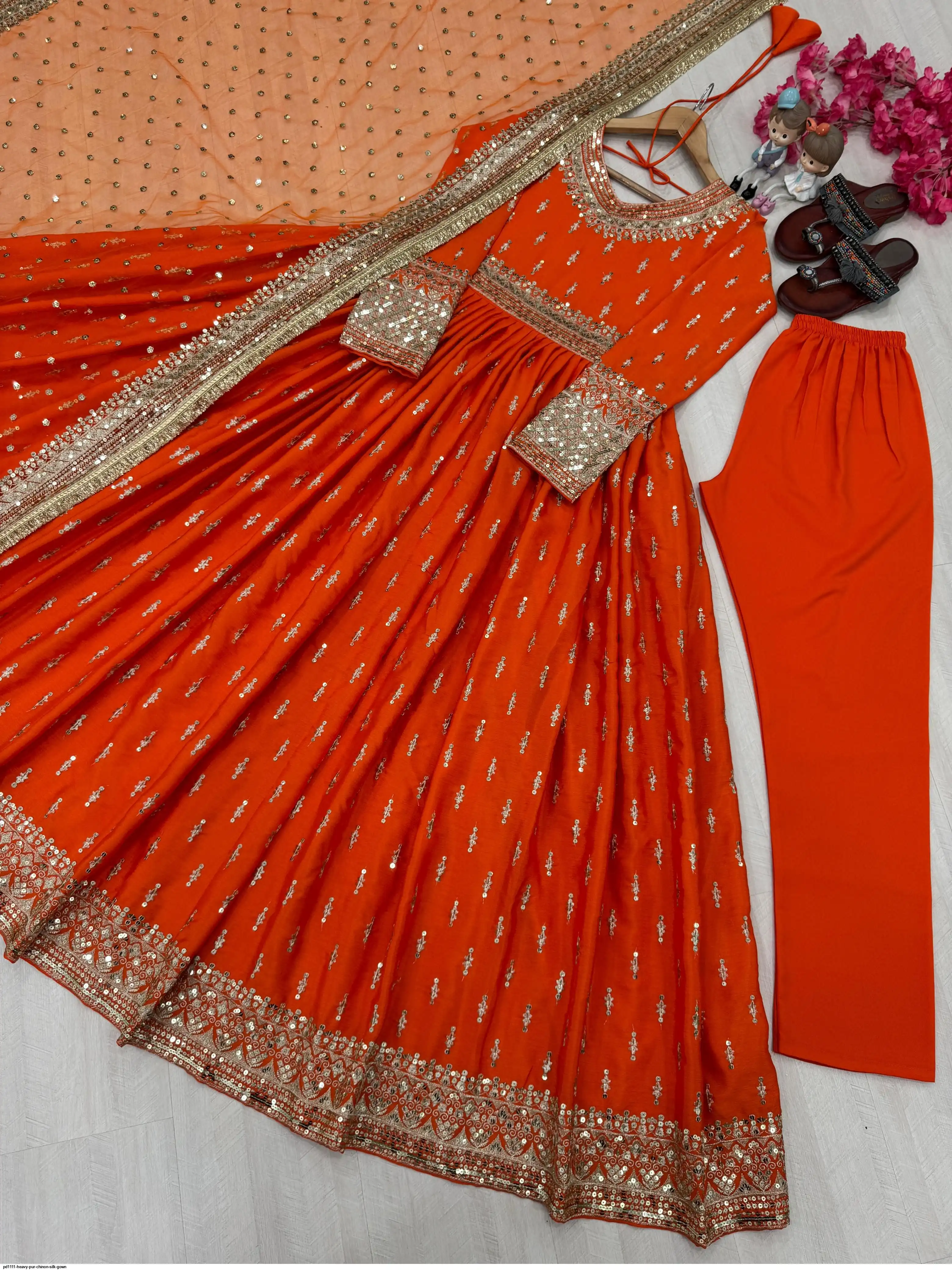 PD1111 HEAVY PUR CHINON SILK GOWN 3