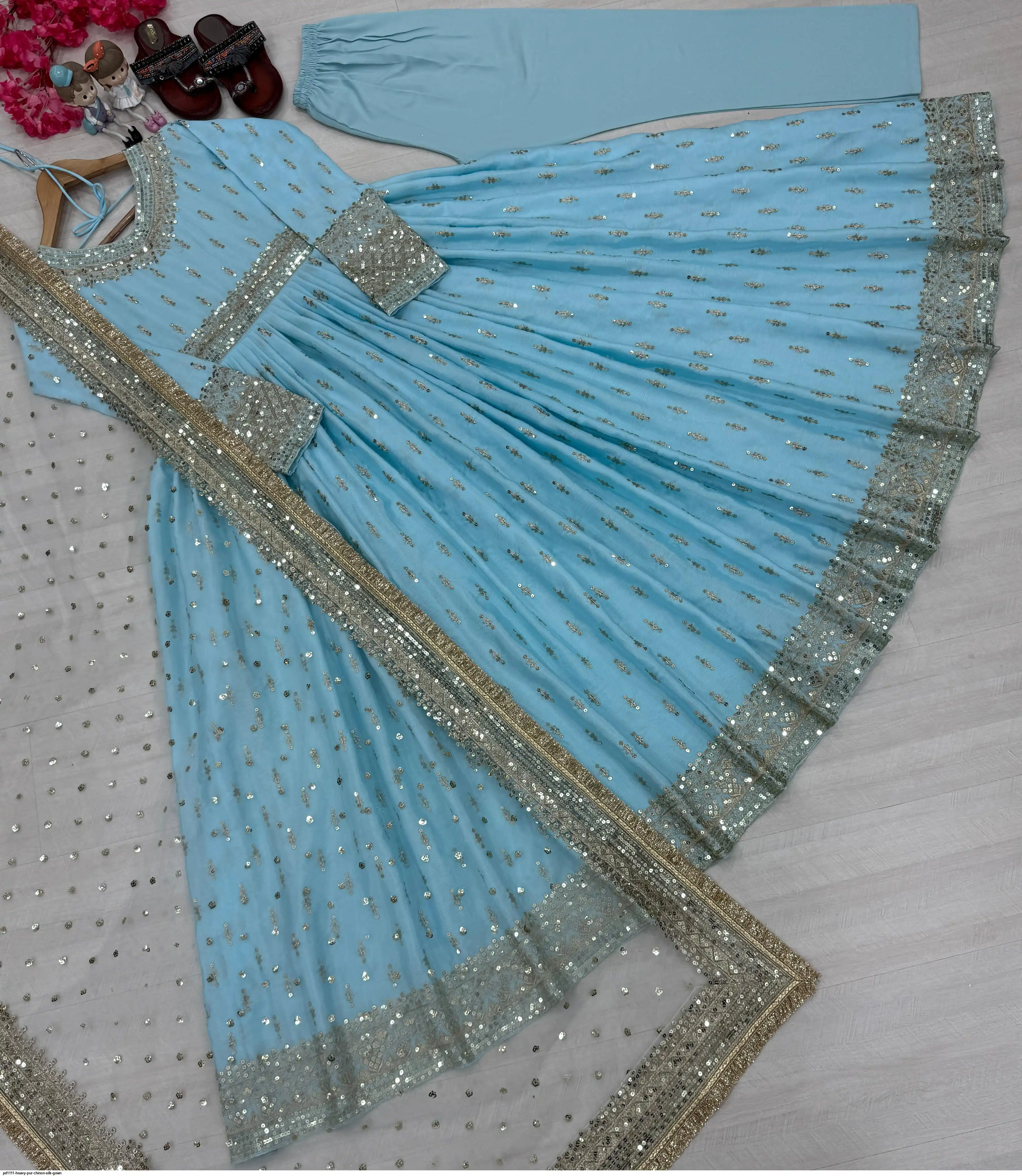 PD1111 HEAVY PUR CHINON SILK GOWN 4