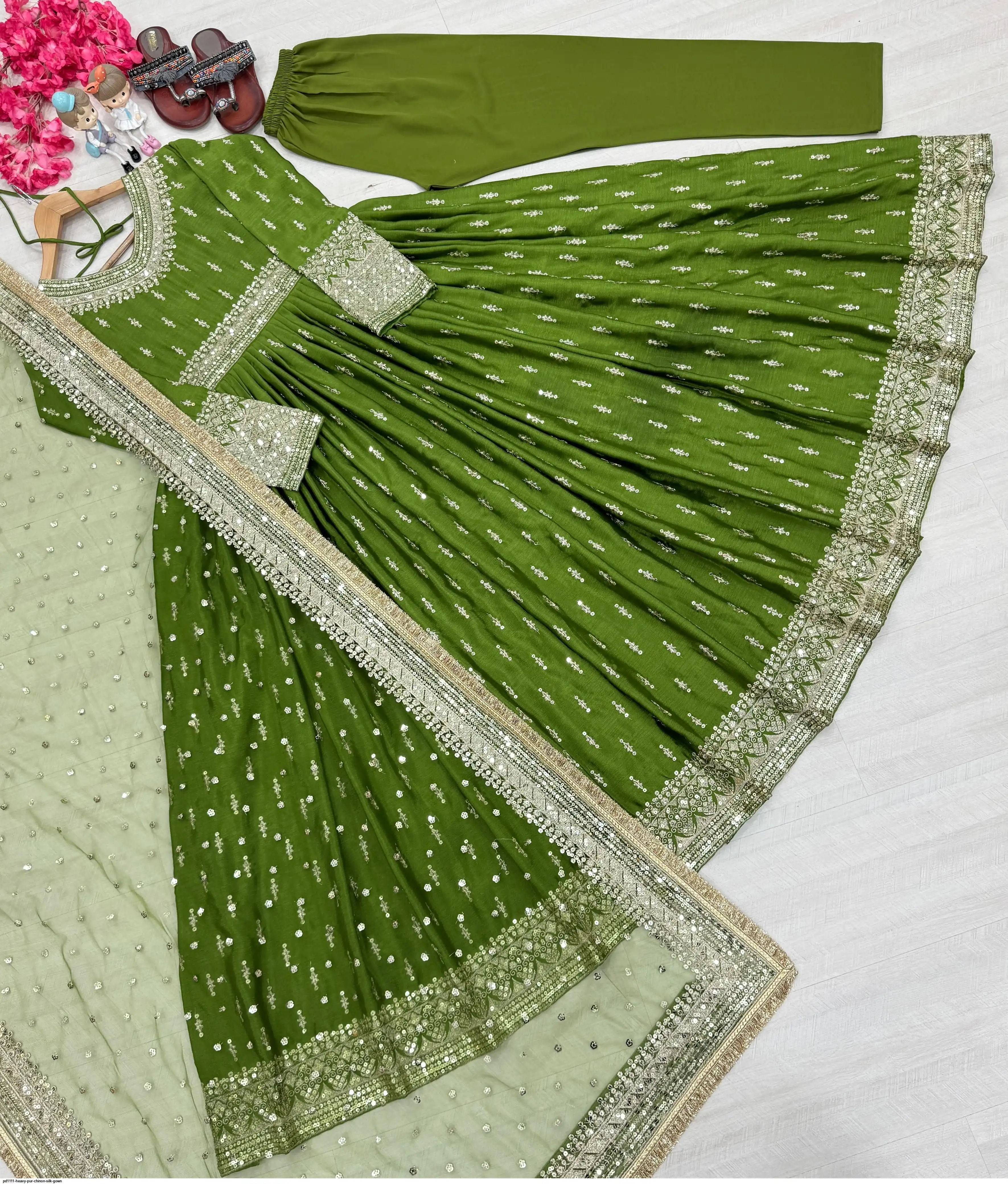 PD1111 HEAVY PUR CHINON SILK GOWN 5