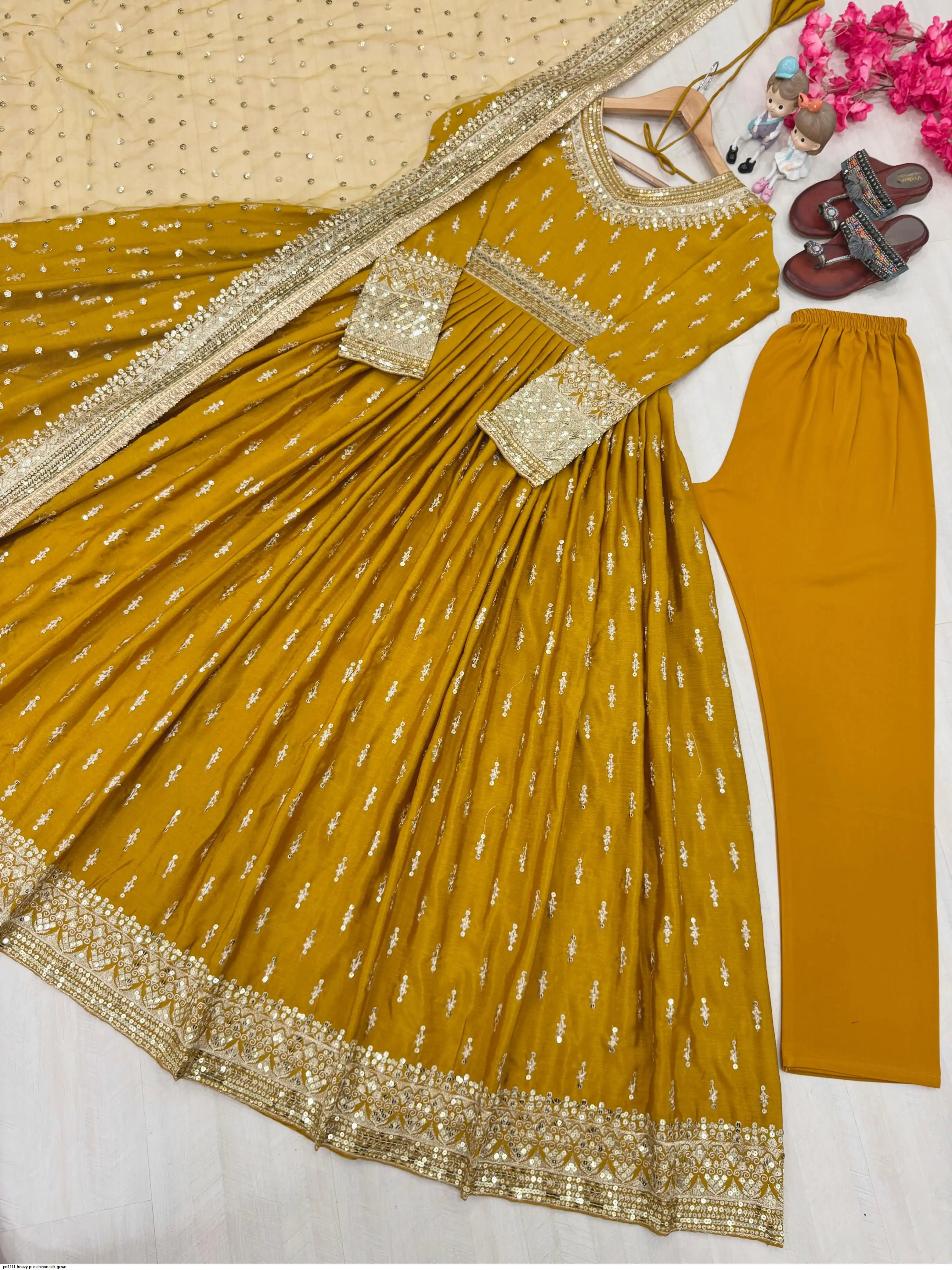 PD1111 HEAVY PUR CHINON SILK GOWN 6