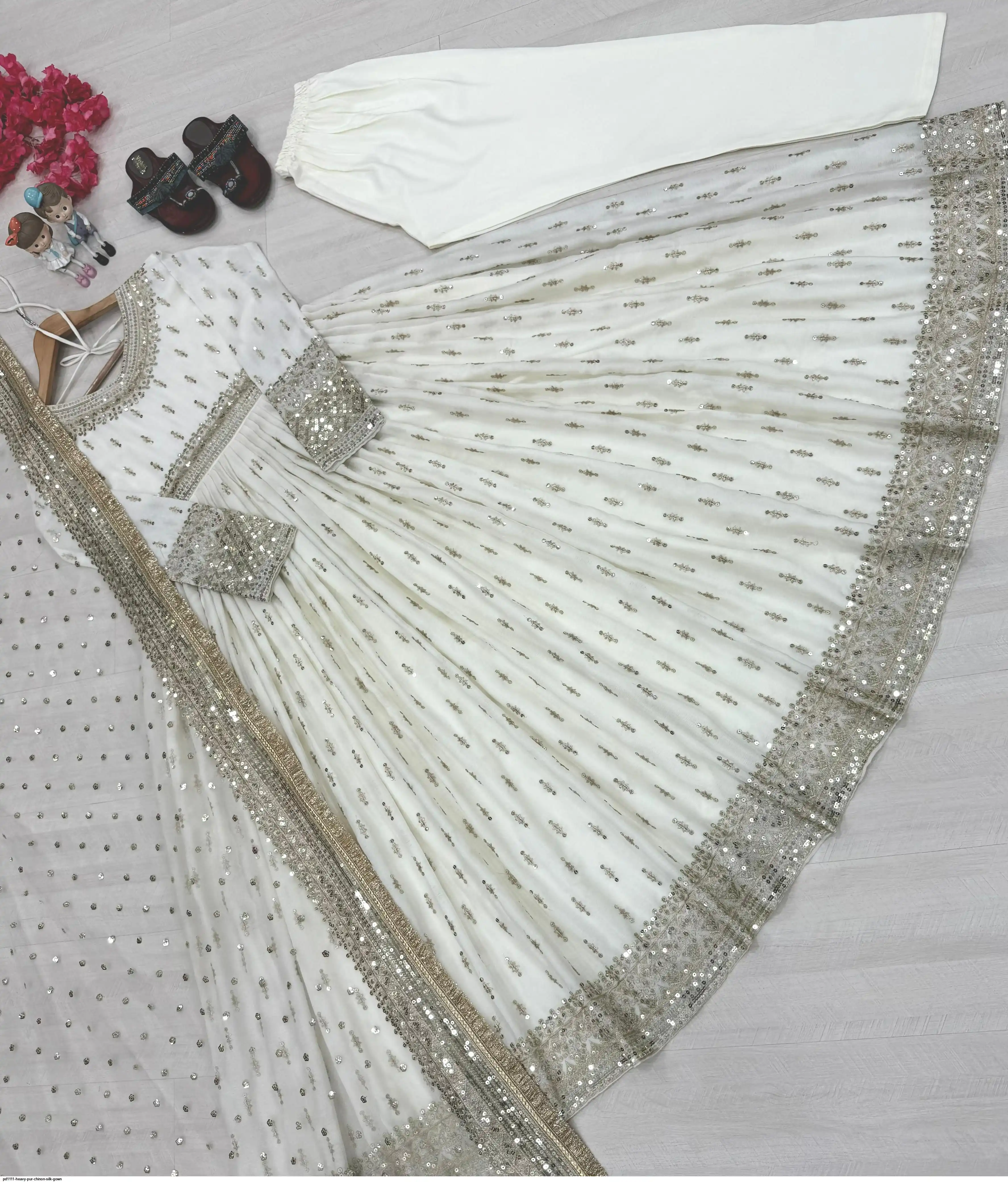 PD1111 HEAVY PUR CHINON SILK GOWN 7