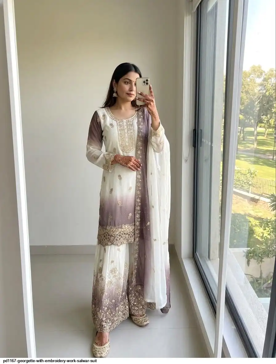 PD1167 GEORGETTE WITH EMBROIDERY WORK SALWAR SUIT 4
