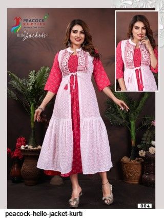 Beautiful Jacket style kurti with beautiful embellishments. | Kurti designs  party wear, Simple kurti designs, Stylish dresses