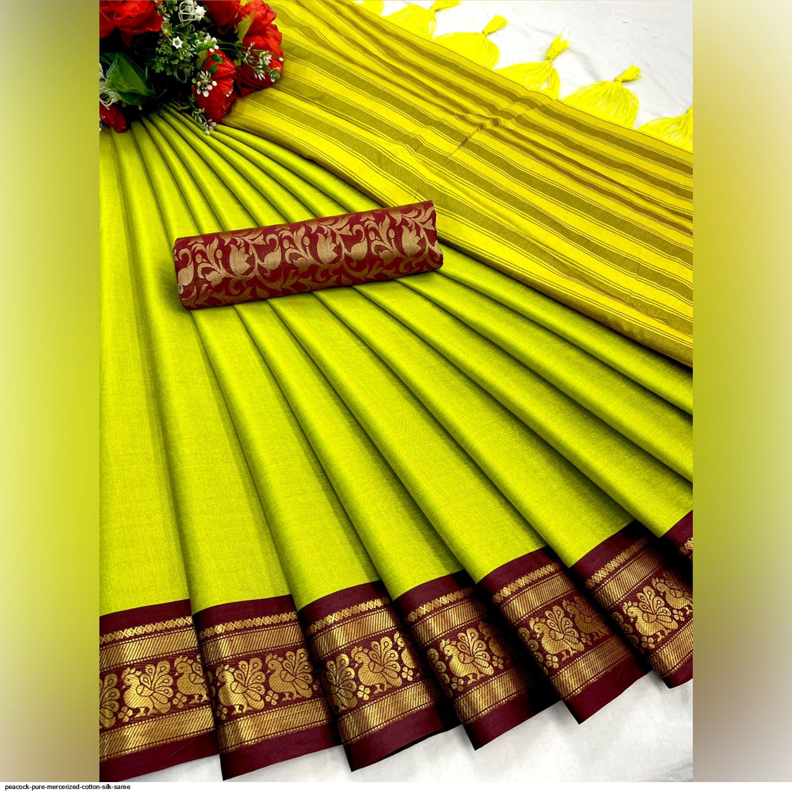 mercerized cotton saree