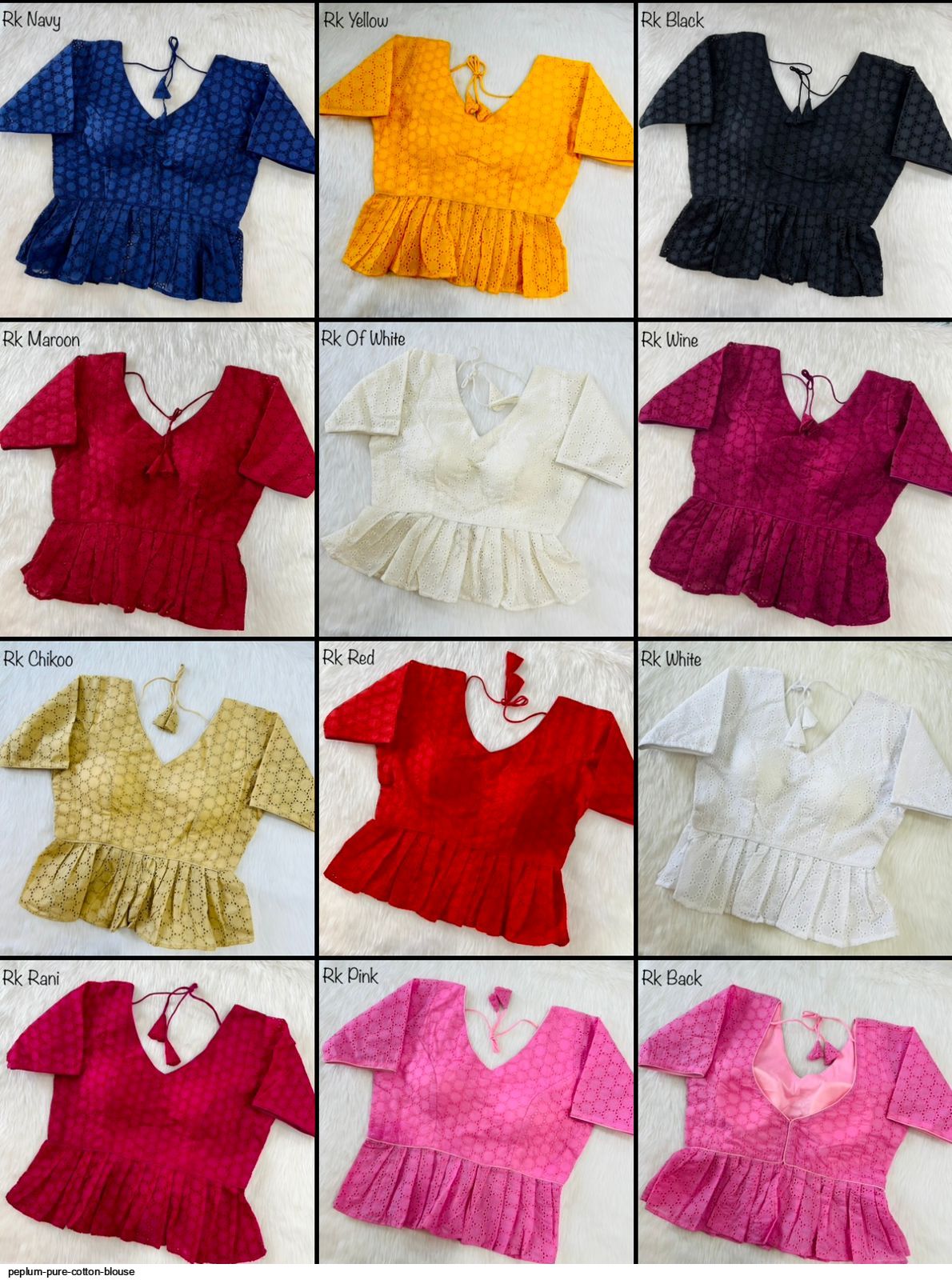 PEPLUM Pure Cotton BLOUSE
