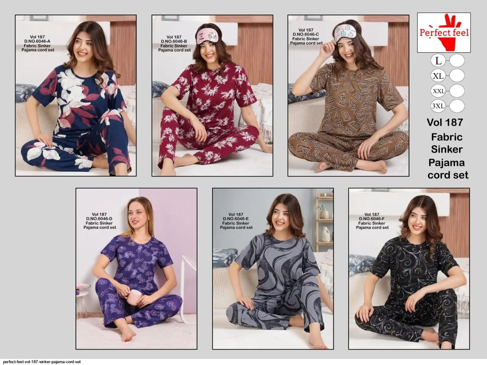 Sinker Pajama Cord Set | Vol 187 | Wholesale