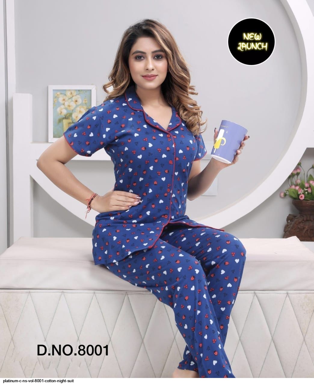 front button night suit