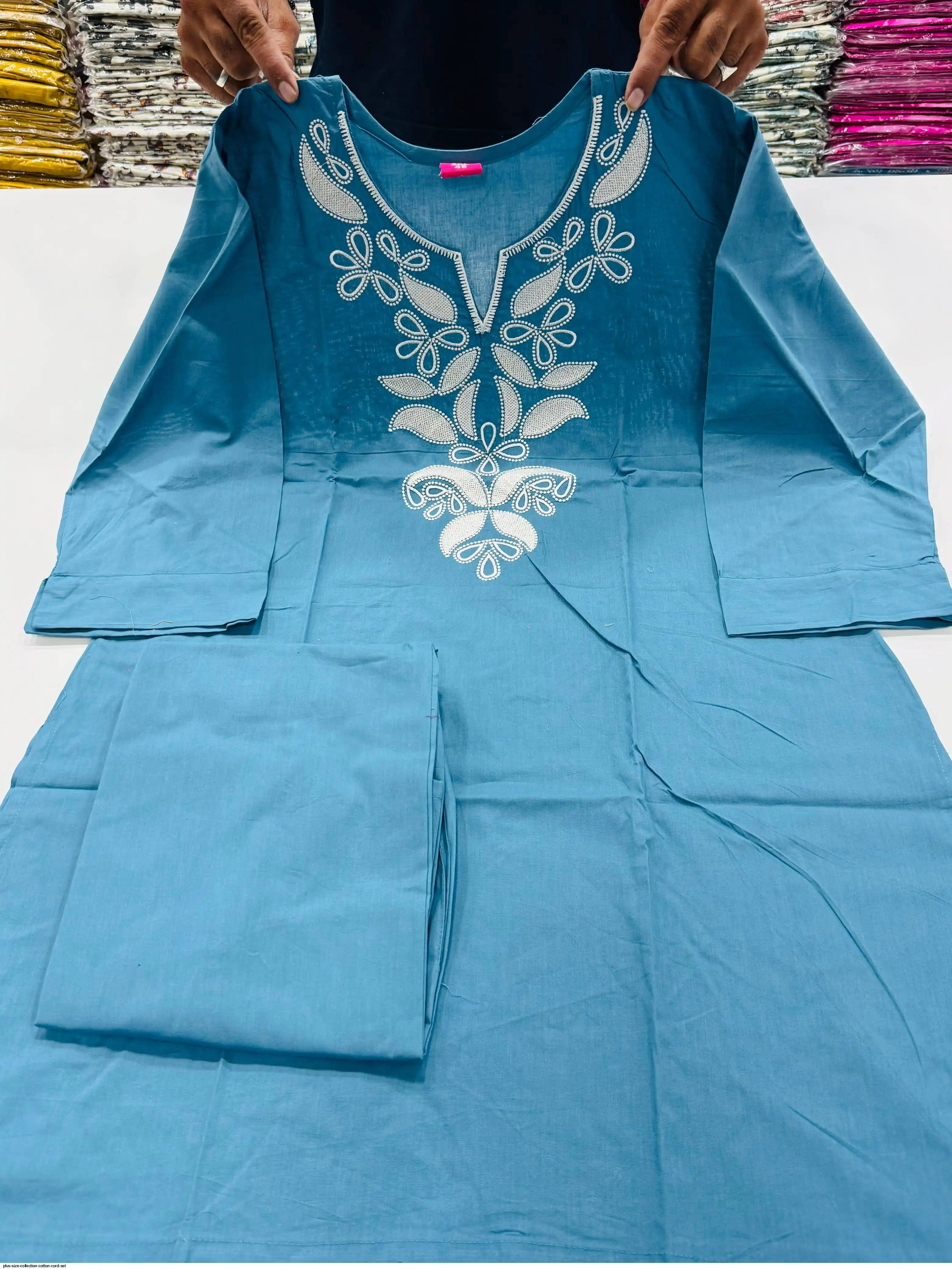 PLUS SIZE COLLECTION COTTON CORD SET B