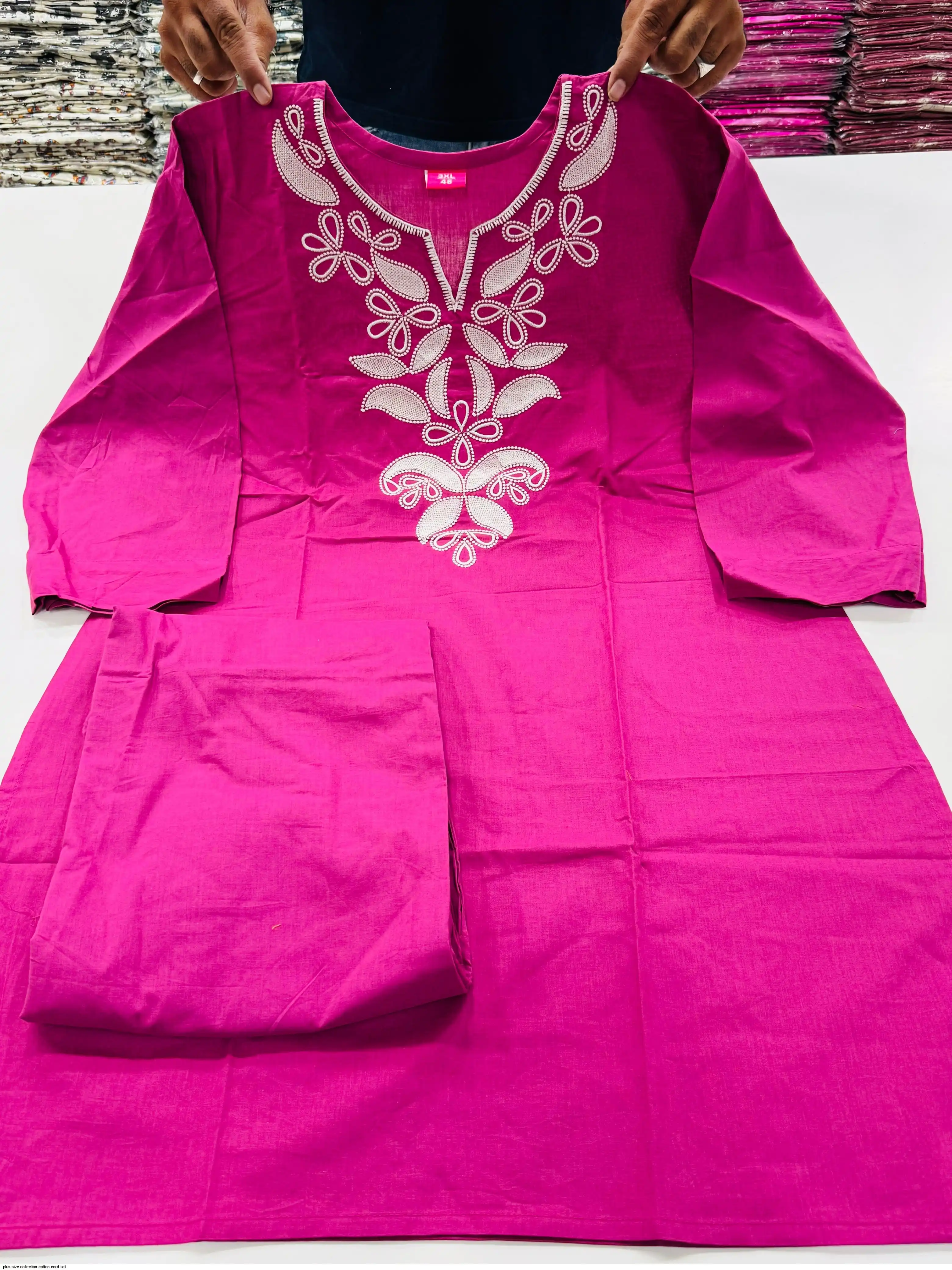 PLUS SIZE COLLECTION COTTON CORD SET A
