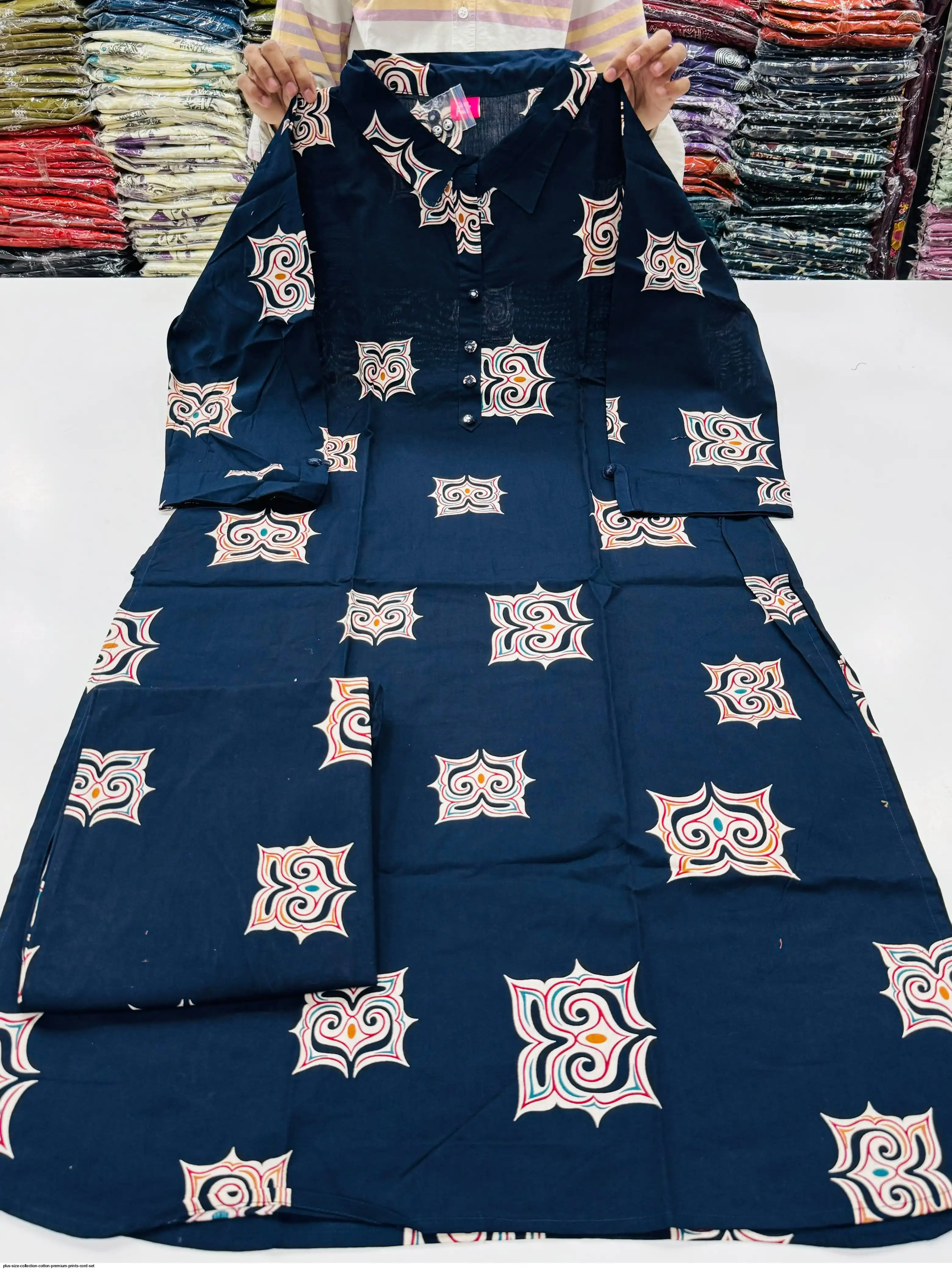 PLUS SIZE COLLECTION COTTON PREMIUM PRINTS CORD SET C